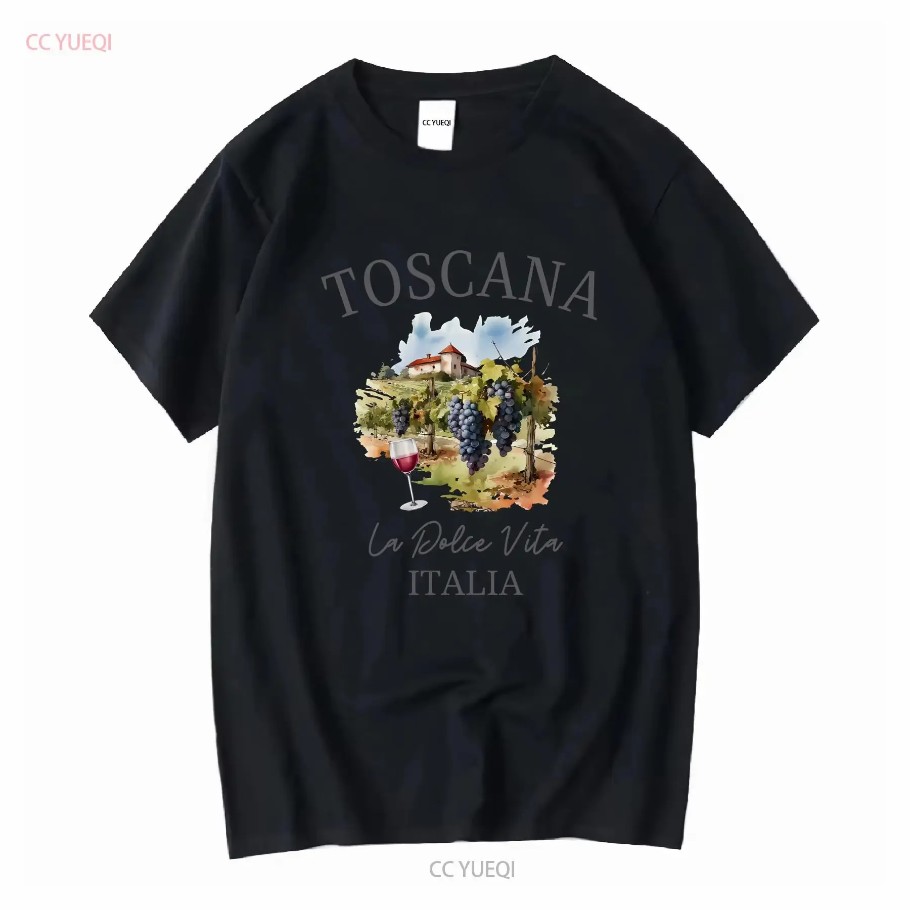 Toscana camiseta Toscana italiano Vineyards viaje de recuerdo Firenze Siena Florence vacaciones mangas largas o cortas vintage lavado