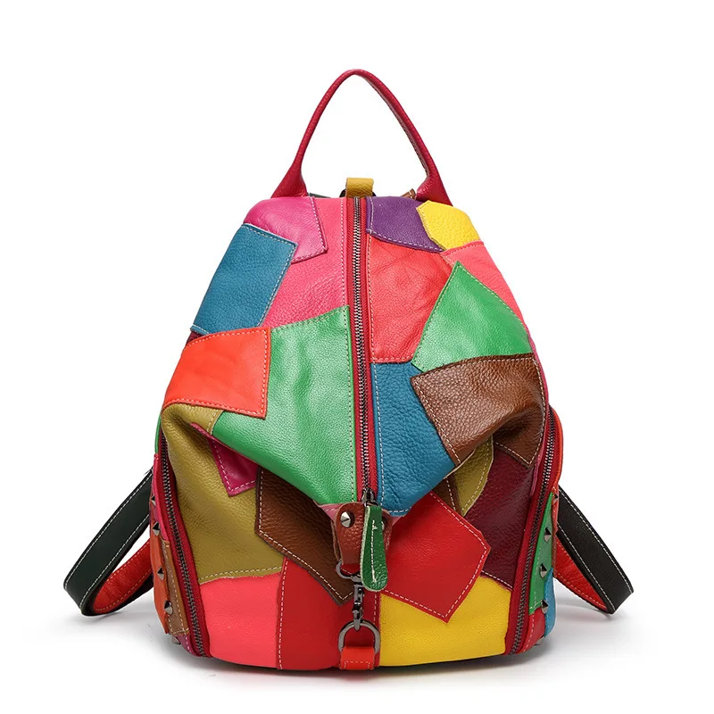 color-block-leather-backpack-fashionable-travel-bag-spring-2026-new-korean-style-small-size-casual-leisure-spring-autumn-back