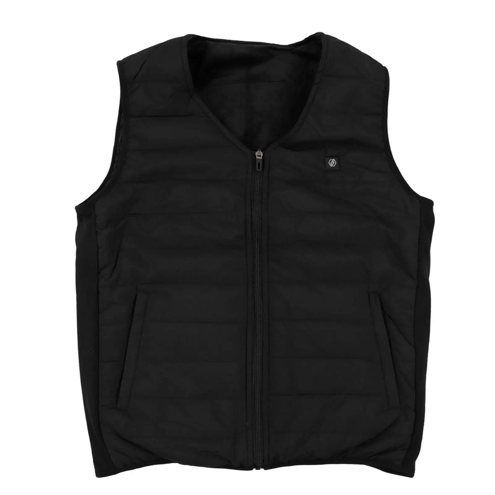 

USB Heated Vest for men & Women - Cotton V Neck Thermal with 4 Heating Zones for Outdoor Hiking