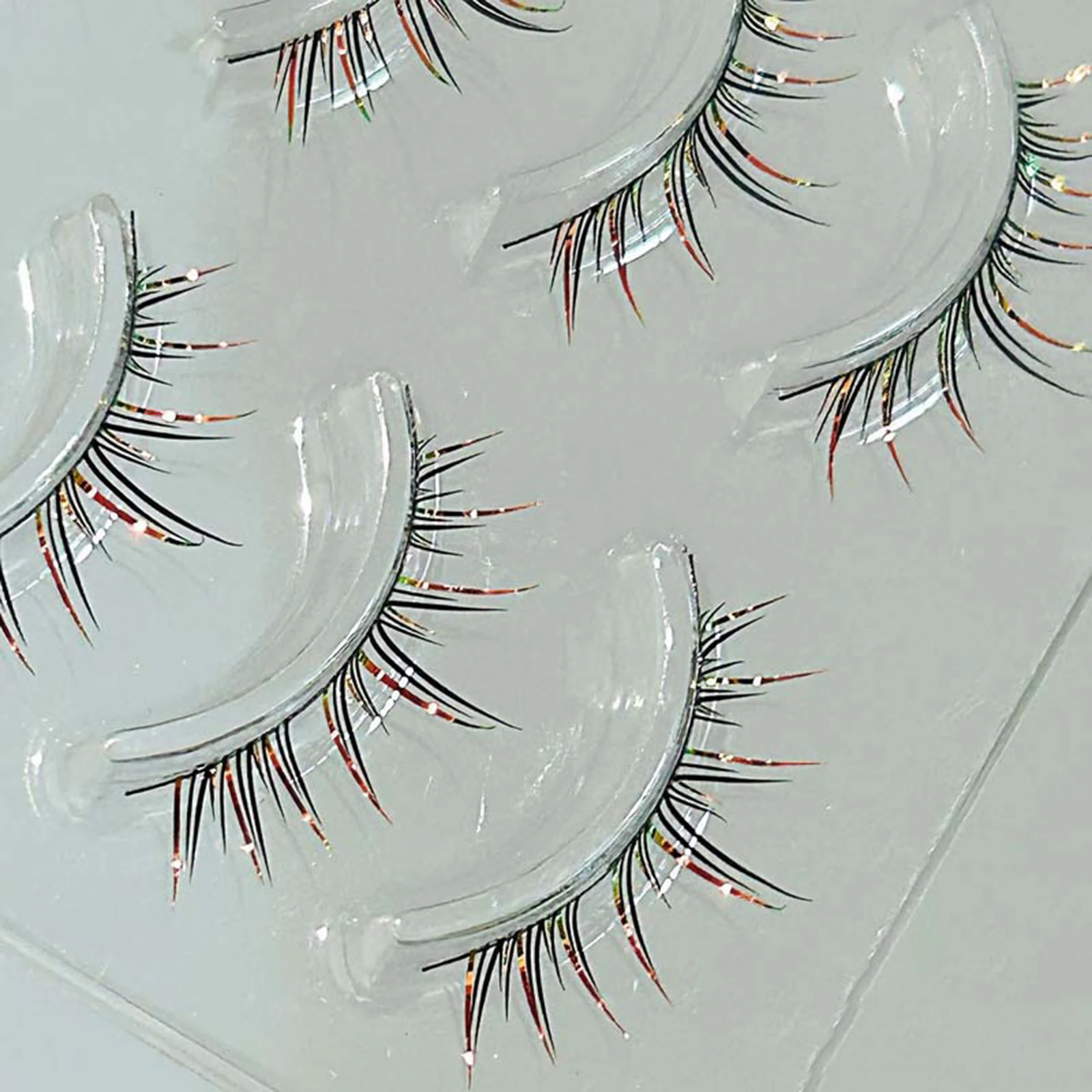 Cílios postiços individuais com gradiente de cor, 10-12mm, cílios finos coloridos para palco, festival de música, maquiagem cosplay