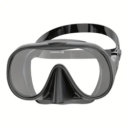 Frameless Diving Mask HD Panoramic Ultra Wide View Tempered Glass Snorkeling Swimming Goggles Suitable for Adults