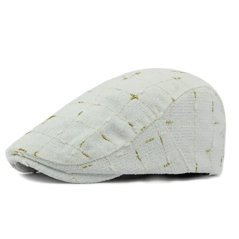 Berretti da strillone geometrici in cotone autunno e inverno Berretto con visiera piatta Cappelli da berretto da pittore per uomo e donna 164