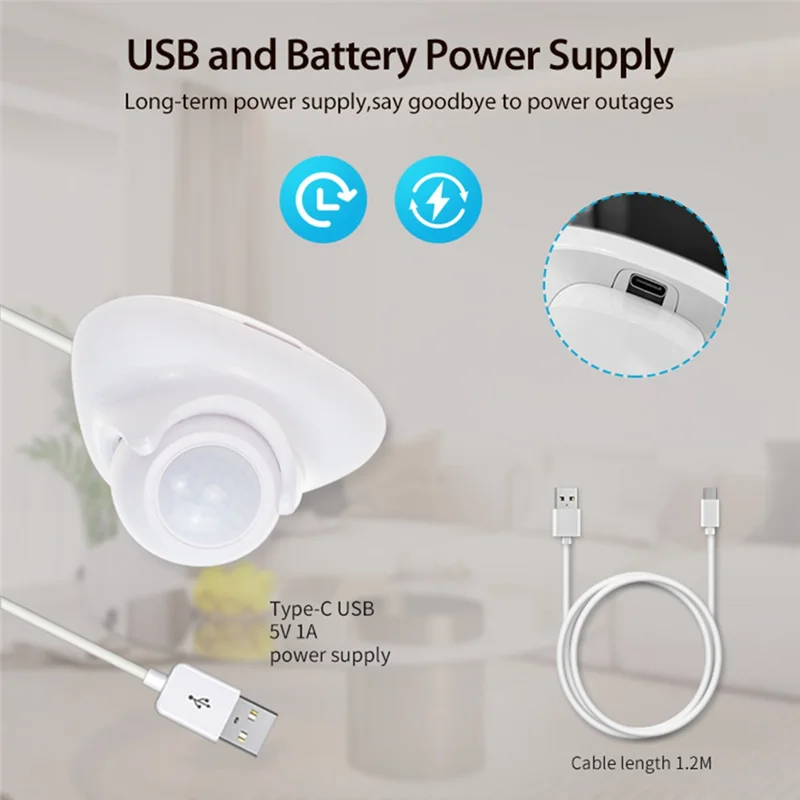 FEDI-Matter Thread Menselijke aanwezigheid Bewegingssensor Tuya Smart Home Automation Infrarood menselijke detector Tuya Hub Thread