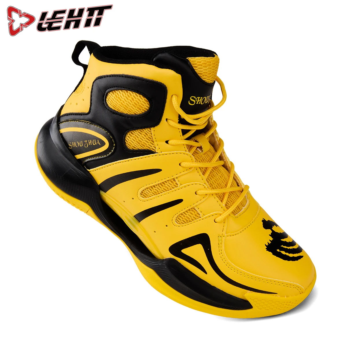 LEHTT High-top Basketball Shoes - Trendy Combat Training Sports Shoes for Men - New Style - Breathable, Durable, Anti-Slip - Sui