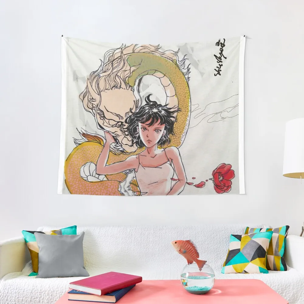 

The Dragon Girl Tapestry Aesthetics For Room Home Decor Accessories Decoration Wall Bedroom Decor Aesthetic Tapestry