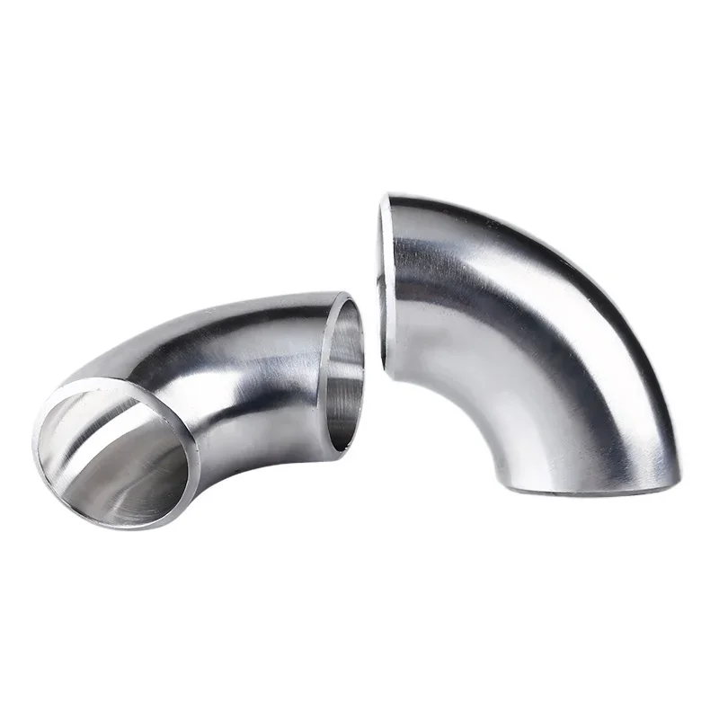 2.5 3 3.5 mm Thick 25 27 32 34 38 -89 mm OD Butt Weld 90 Degree Elbow SUS 304 Stainless Steel Sanitary Pipe Fitting Home Brew