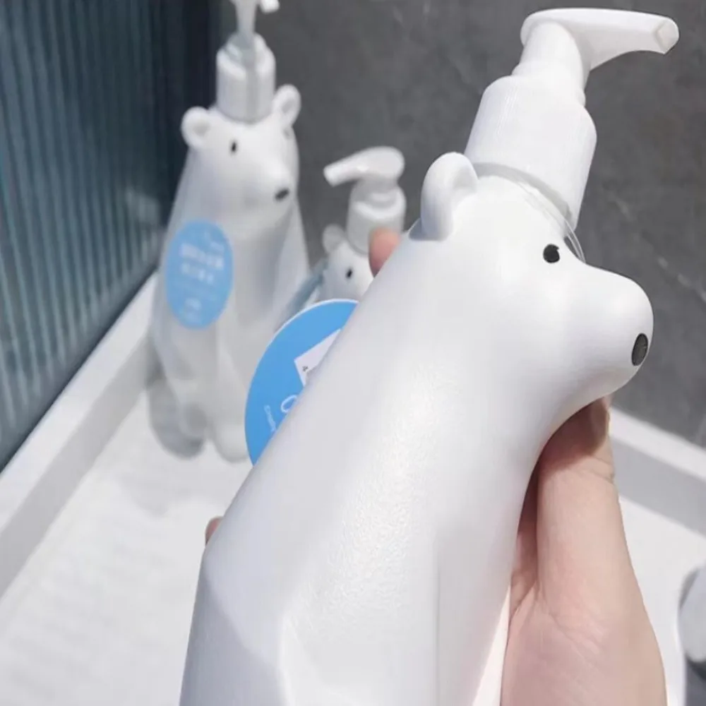 New Cute Bear Shape Soap Dispenser Liquid Shampoo Shower Gel Lotion Dispensing Bottle Hand Sanitizer Kitchen Press Pumps