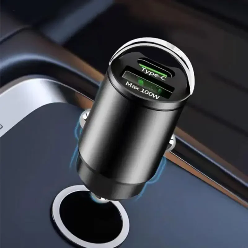 محول شحن معدني عالي السرعة 100 وات من النوع C حل شحن مكتبي لسلامة الجهاز مثالي لجهاز X37F النشط