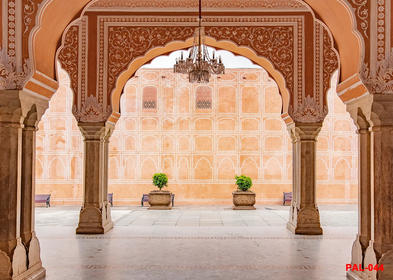 Morocco Palace Door Backdrop Middle Eastern Style Architecture Palace Entrance Photography Background Child Birthday Baby Shower