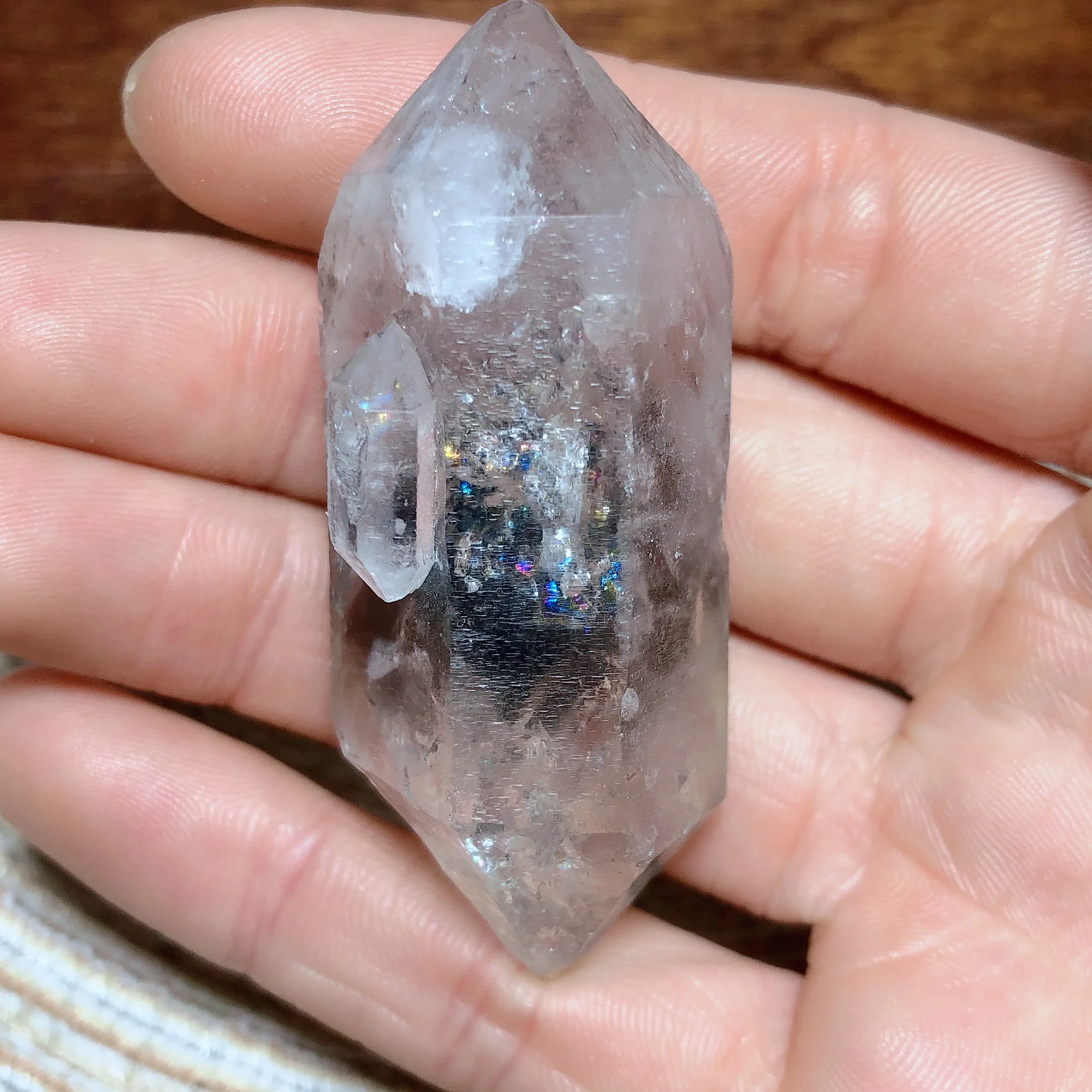 High Quality Natural Crystal Herkimer Diamond Raw Point Rainbow Mineral Energy Healing Specimen Home Decorations Gift