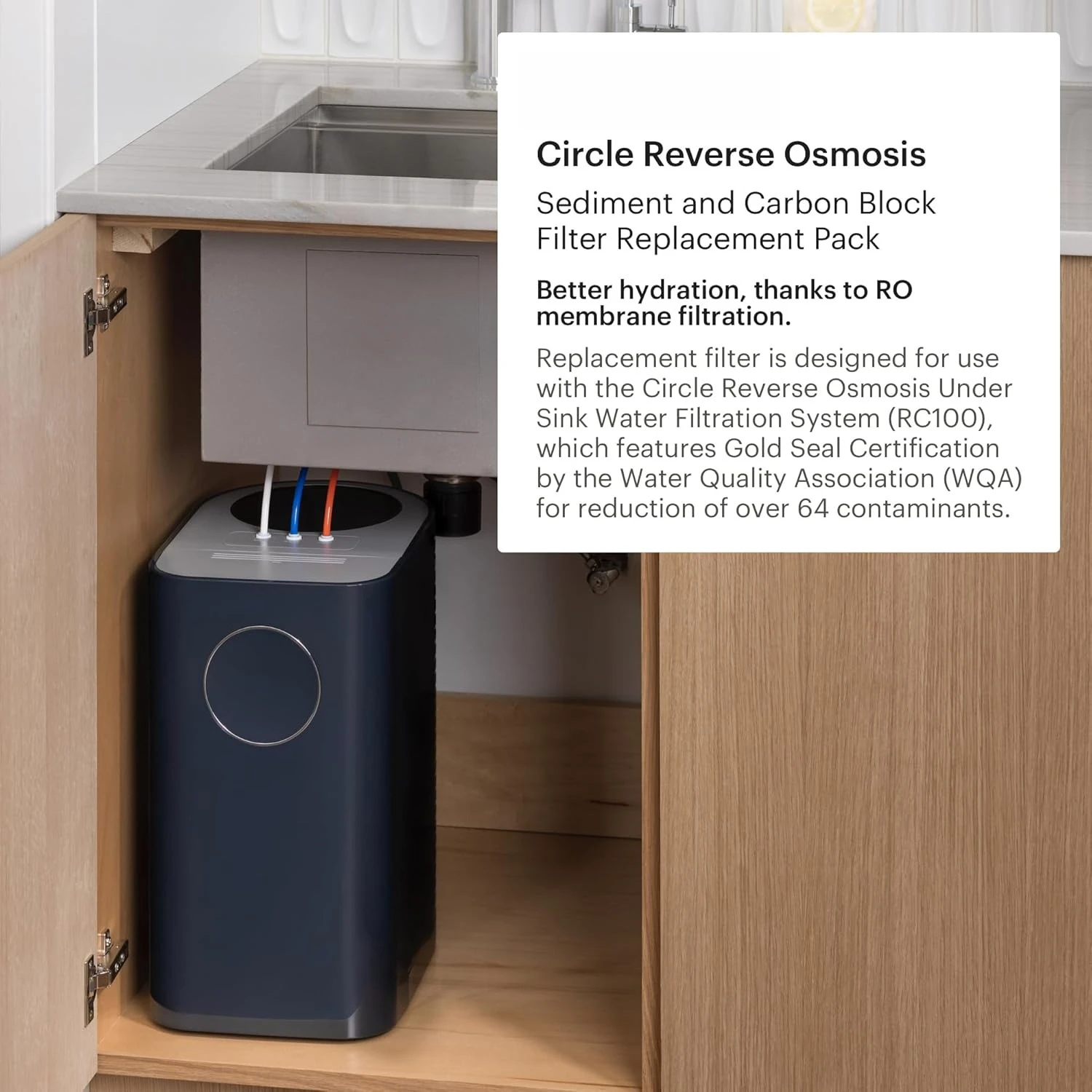 

RF-40 Membrane Water Filter Replacement for Circle Under Sink Reverse Osmosis Filtration System, Lasts 24 Months·New Popularity