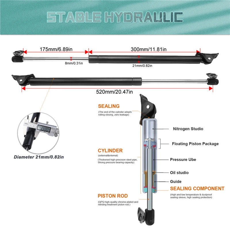 Traseiro Bonnet Tailgate Bota Suporte Barras, Gás Spring, Shock Struts, Acessórios do carro, Lexus RX300, 1999, 2000, 2001, 2002, 2003, 2pcs Set