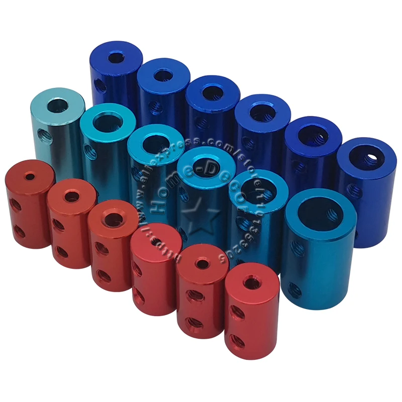 Anodize Aluminum Rigid Shaft Coupler Rigid Coupling Motor Connector Boat Metal Joint Adapter Multi-spec with free screw & Wrench