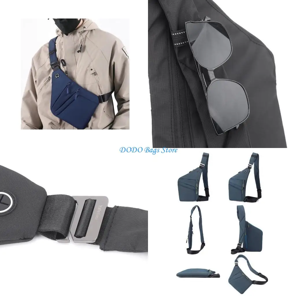 

E8FB Мужская сумка для грудной клетки с продвинутыми дизайнами безопасности и удобным румным плечом для повседневного для
