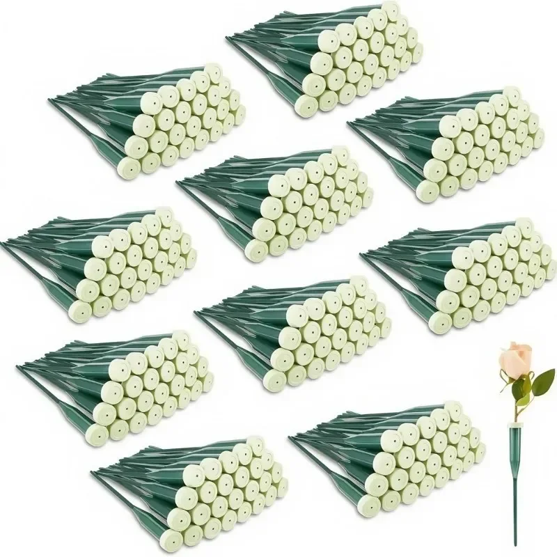 Top Quality 60 Pcs Floral Water Tubes With Rubber Caps Fresh Flower Water Tubes For Garden Bouquet Stem Supplies Florist