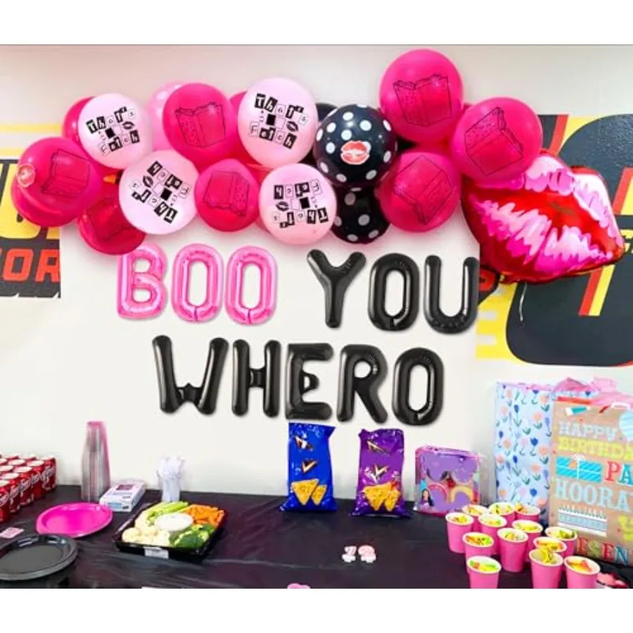 Mean Girl 풍선 파티 장식 Thats Fetch 풍선 Burn Book 배너 Y2K 파티 용품