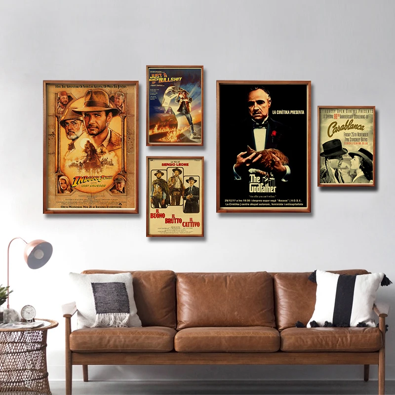 Old Movie Poster Vintage Classic Film Kraft Paper Prints Posters Retro Wall Art Painting Bar Club Home Room Cinema Decor Picture
