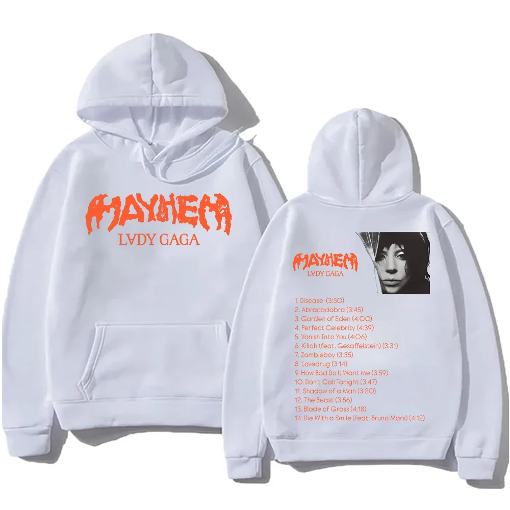 Lady Gaga Mayhem Truien 2025, Nieuwe Album Mode Mannen Vrouwen Hoodies Vrouwen Mannen Retro Harajuku Sweatshirt Herfst Y2K Kleding Hoody