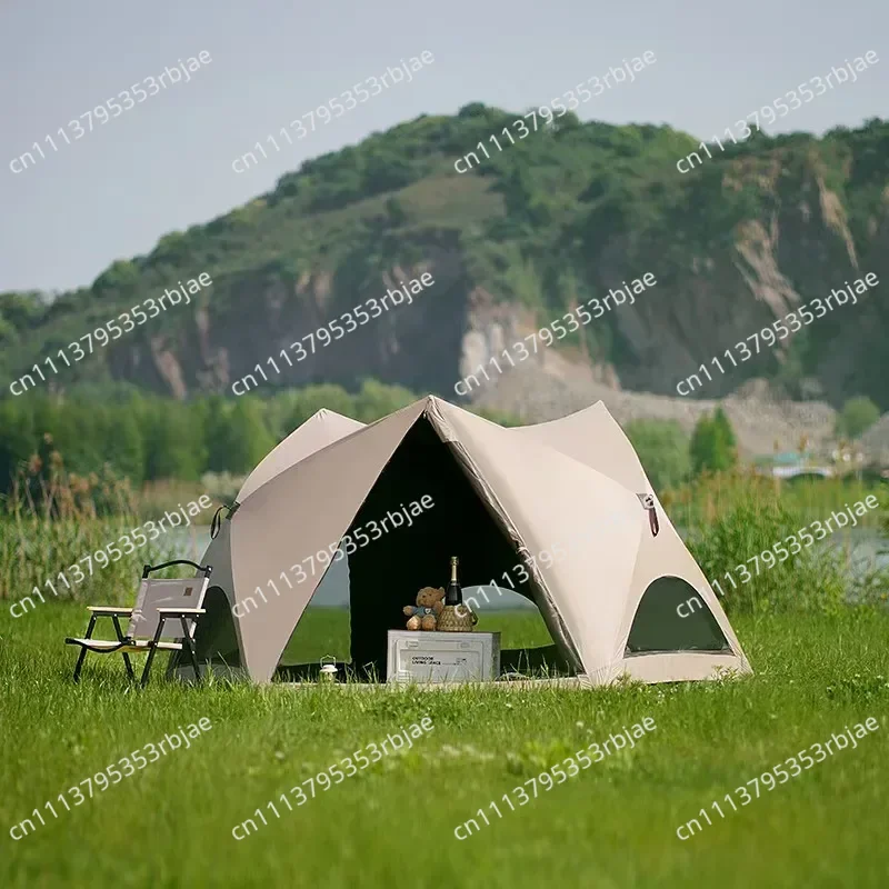 Quick Open Pop Up Tent Portable Oxford Four-Season Rainproof Sunshade Outdoor Camping Complete Set