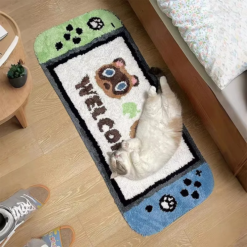 Alfombra, tapete, cachemira de imitación para dormitorio, manta junto a la cama, tapete junto a la cama, balcón, zona de ocio, dormitorio, resistente a la suciedad