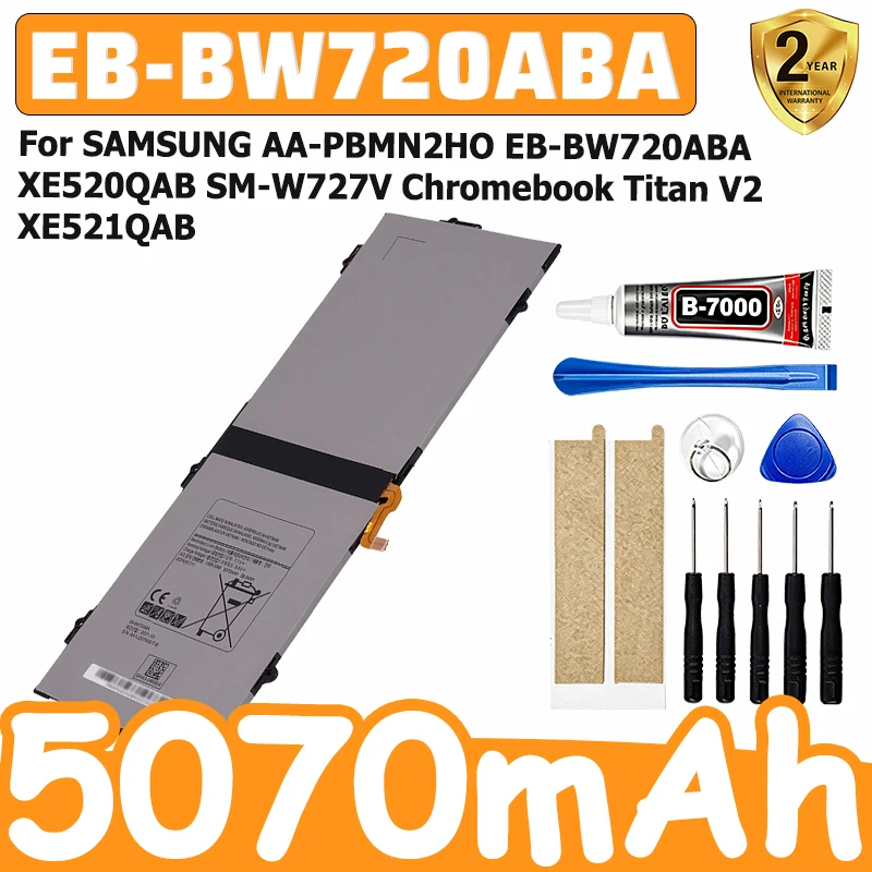 New High-Quality for SAMSUNG AA-PBMN2HO EB-BW720ABA XE520QAB SM-W727V Chromebook Titan V2 XE521QAB 7.7V 2cell  EB-BW720ABE