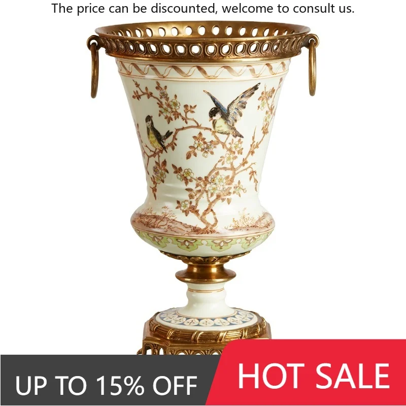 

2023 Luxury High-end Creative Ceramic Series Combination European Fruit Plate Living Room Decoration Vases On Both