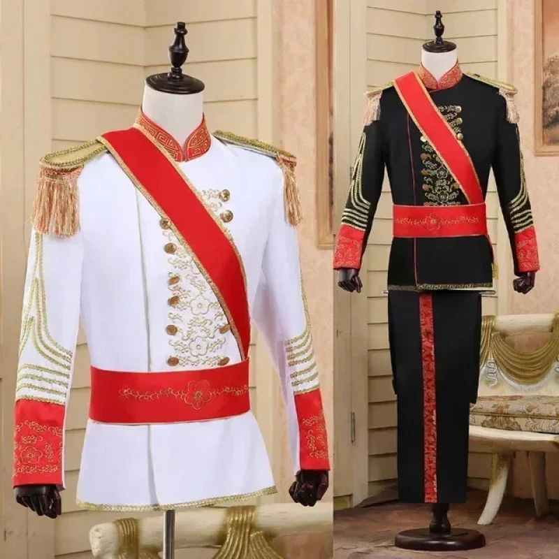 

OPBritish Queen's Guard Uniform William Royal Guards Soldiers Costume European Prince Suit Ful 8f5d][