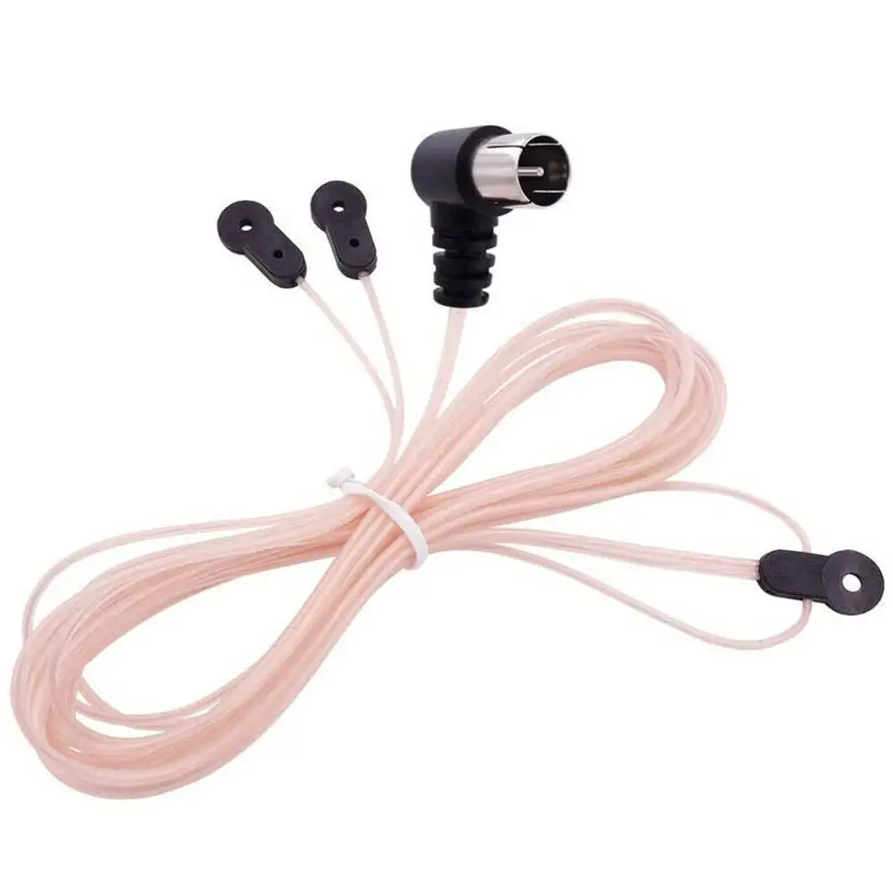 75 Ohm Dipole Indoor Antenna FM Radio Antenna Dual Parallel Antenna Radio PAL To F Female Jack RF Coax Adapter Connector