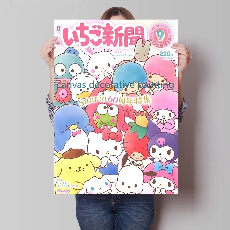 Sanrio Canvas Painting Anime My Melody Poster Modern Cartoon Wall Prints Kawaii Rabbit Picture Girls Room Home Decor Kids Gift