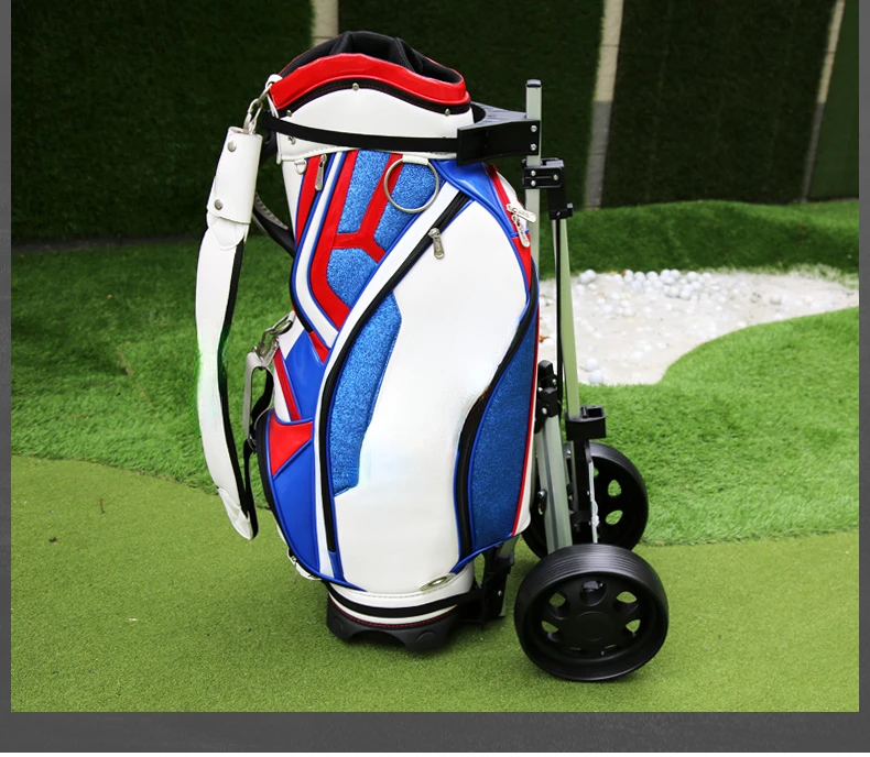 Golf cart, two wheeled cart, hand pulled cart, golf course , foldable , tugboat