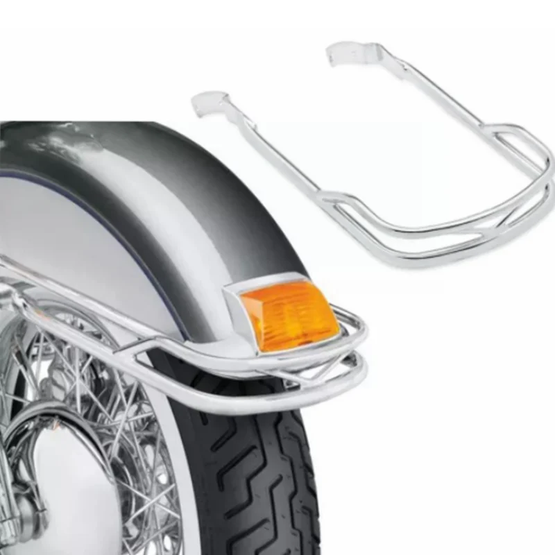 

Motorcycle Chrome Front Fender Rail Bumper Trim Bracket For Harley Softtail Classic