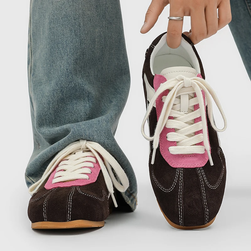New Men Color Blocked Flat Shoes Breathable Comfortable Suitable for Young Fashionable Commuting Daily Wear