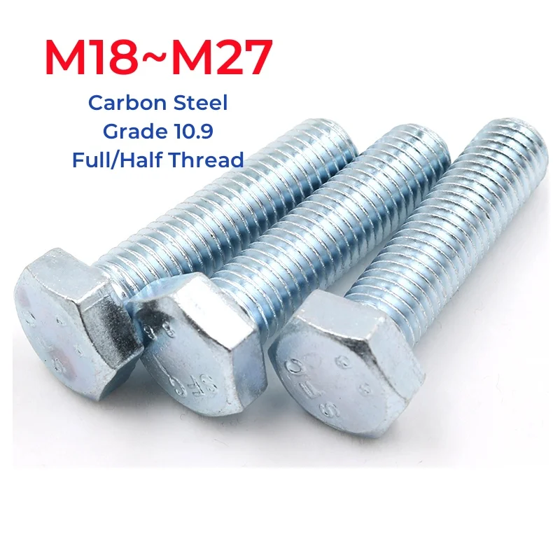 Gb5783 M18 M20 M22 M24 M27 Grade 8.8 Carbon Steel Hexagon Bolt Full/half Thread External Hex Hexagon Screws