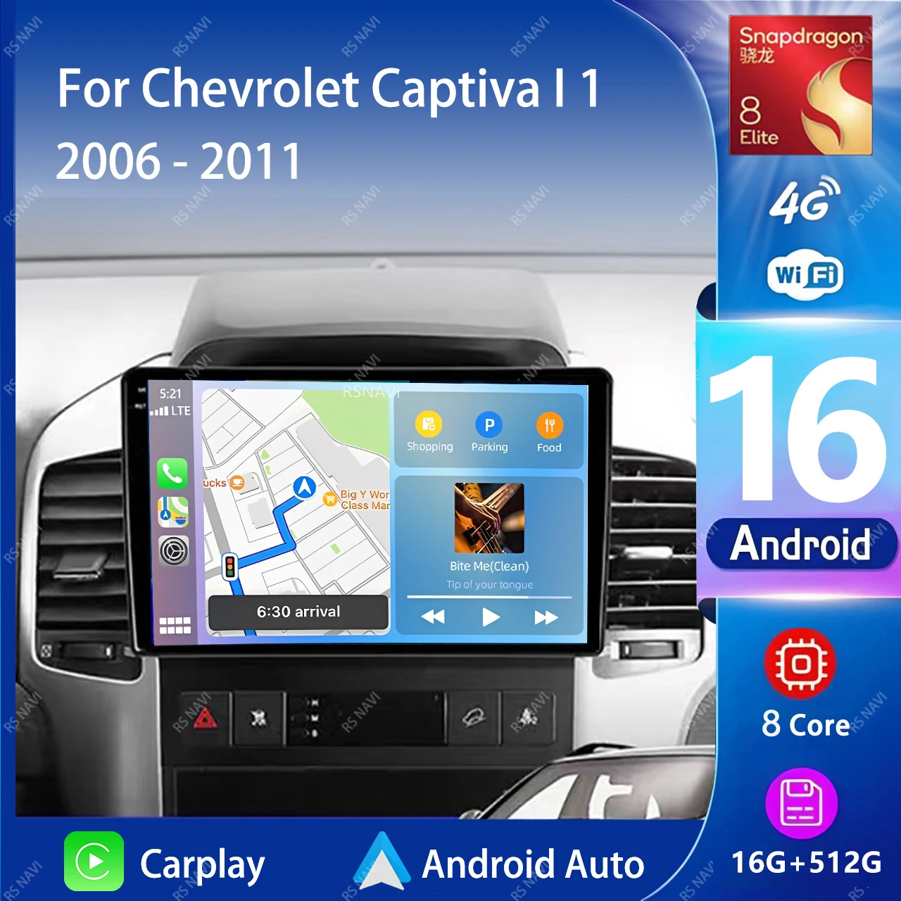 Radio Multimedia para Auto con Android 16 y Carplay para Chevrolet Captiva I 1 2006 - 2011 E53 X5 M5, Autoradio Estéreo
