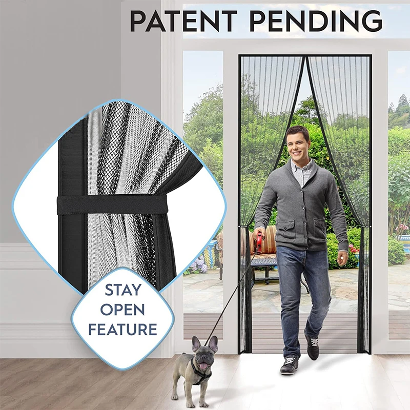 Magnetic Mosquito Net Door 90x210Cm Window Curtains Automatic Closing Curtain Shades Screen Home Textile Garden
