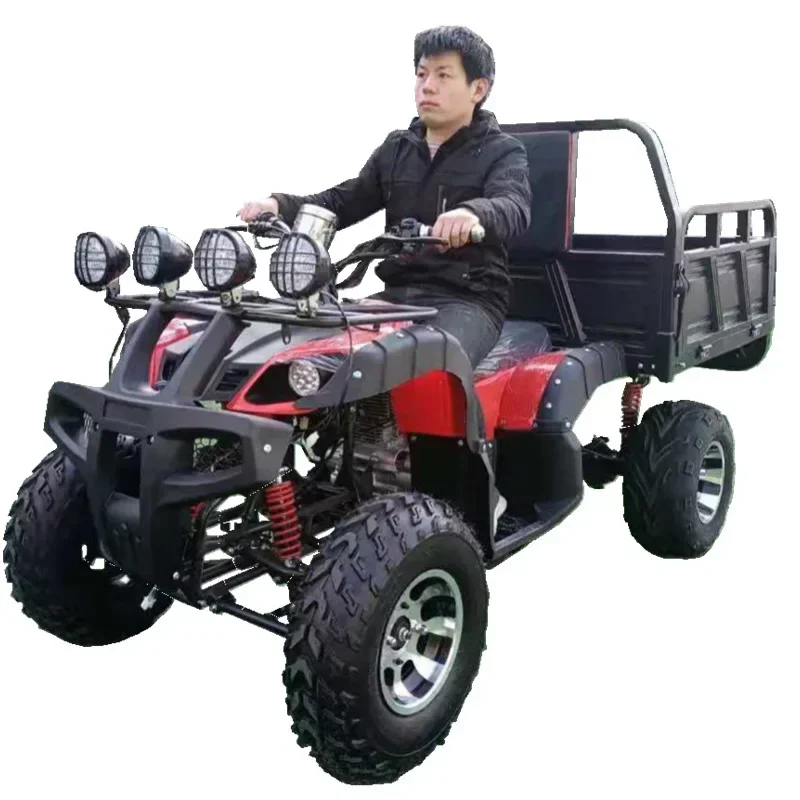 Big Bull Beach Bike ATV With Cargo Bucket Farmer's Bike 4 Wheel Mountain Off-Road Motorcycle Axle Turning Differentials