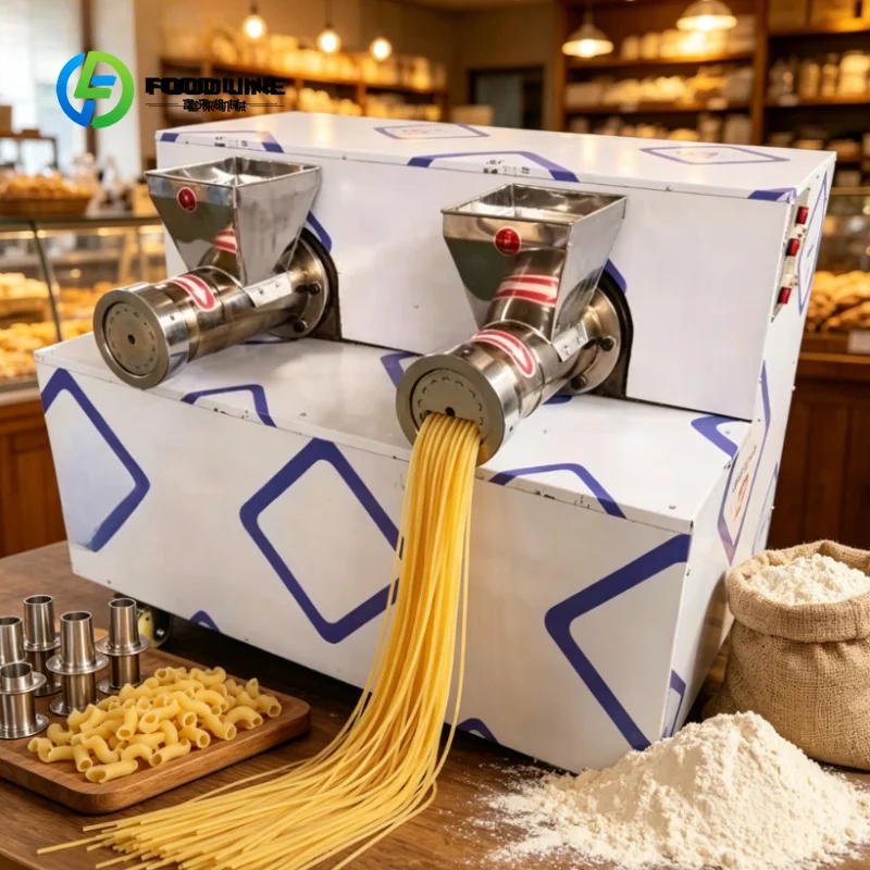 Customized Double Screw Commercial Pasta Extruder Machine High Capacity Automatic Maker for Macaroni, Spaghetti & Hollow Noodles