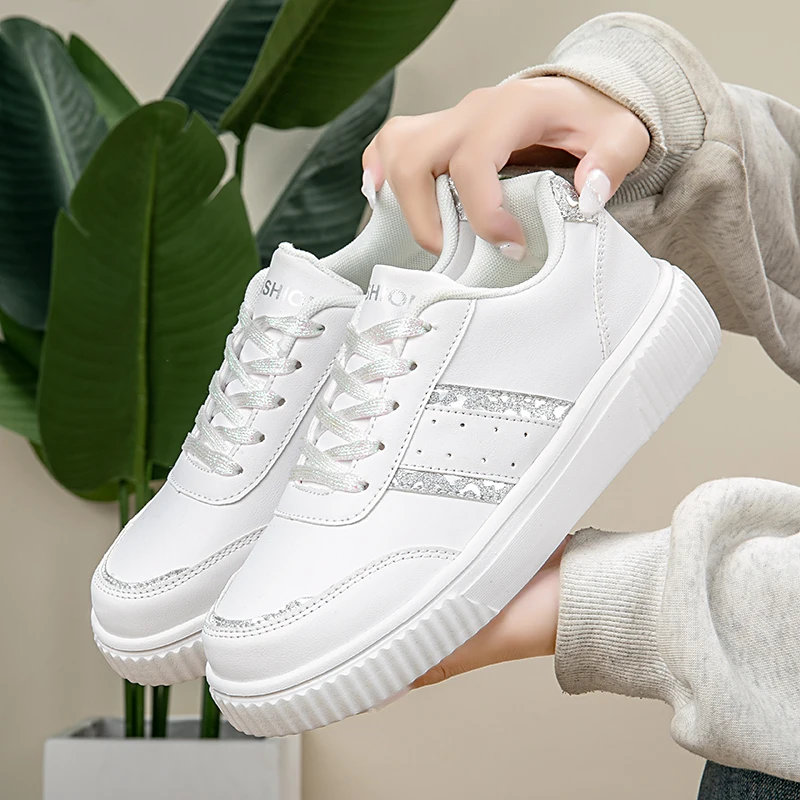 Damenschuhe Damen Freizeitschuhe Bling Skateboard Sneakers für Damen Tennis Wanderschuhe