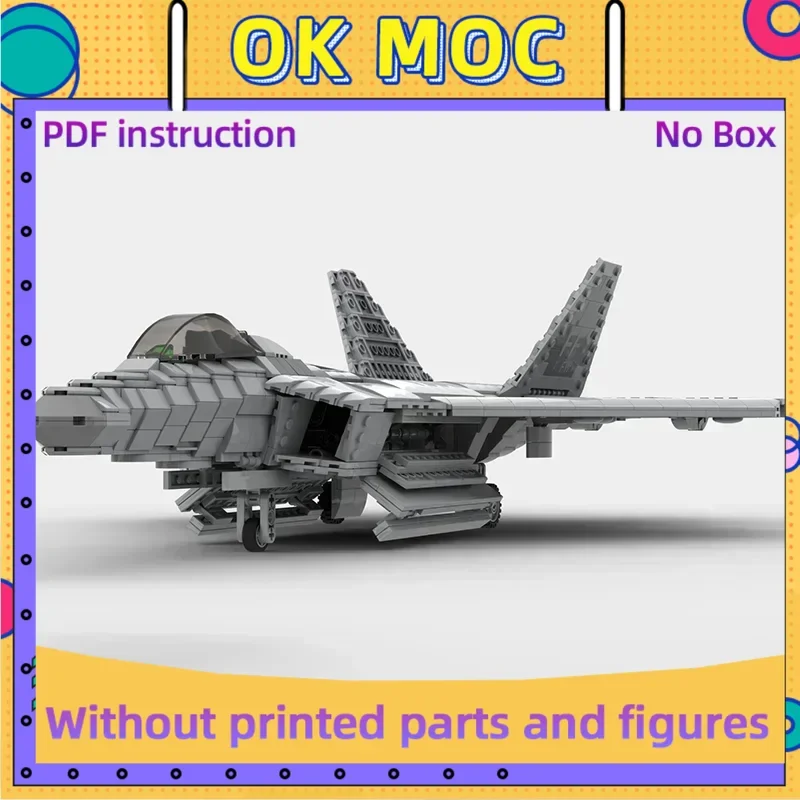 

Moc строительные кирпичи, военная модель, масштаб 1:35, F-22, технология Raptor Fighter, модульные блоки, подарок, рождественские игрушки, наборы «сделай сам», сборка