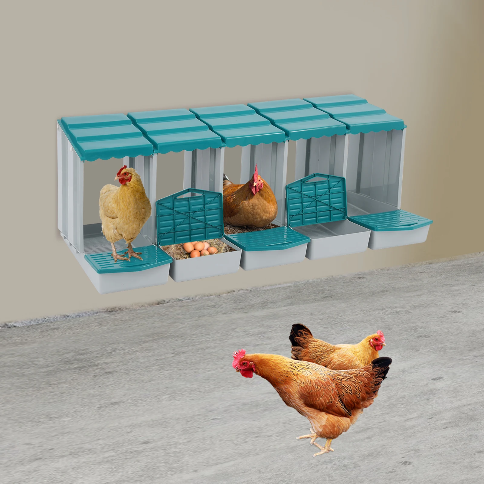 

Heavy Duty Waterproof Chicken Laying Box With Ventilation Holes And Handle, Easy Egg Collection For Coop And Farm