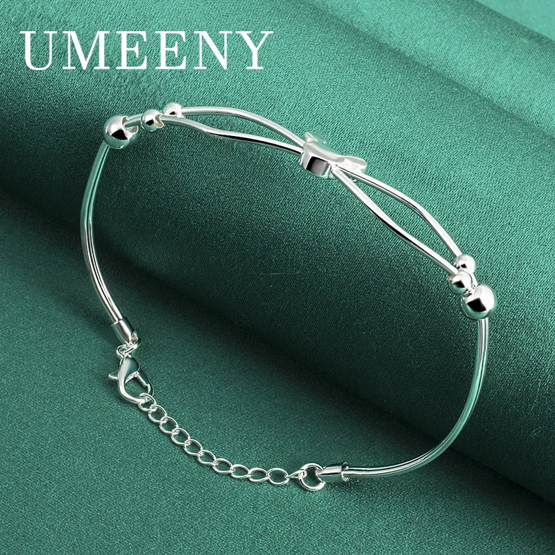 

Fashion 925 Sterling Silver Exquisite Temperament Bracelet Women's Bracelet Beaded Wedding Jewelry Accessories Gift