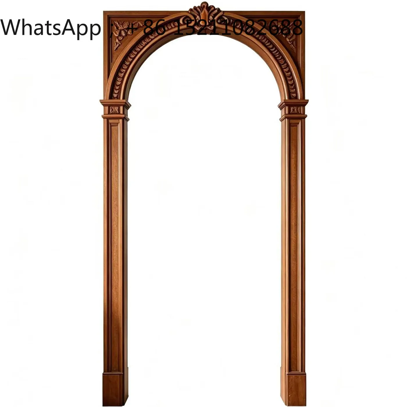SCY pass arc arch shape solid wood carving flower door household multi-layer double bag aisle balcony paint door cover