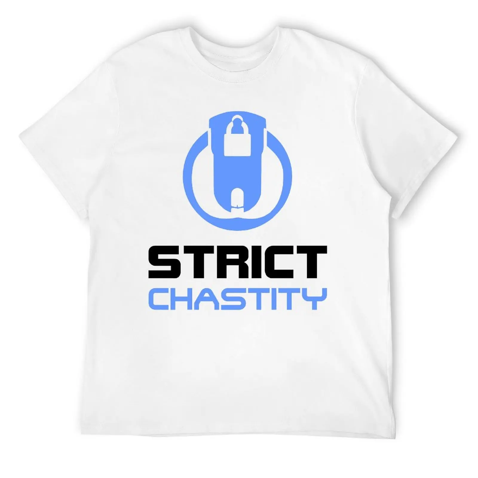 Harajuku STRICT CHASTITY Chastity For Boys & Guys T-shirt  Sport Top Tee Funny Humor Graphic Home USA Size