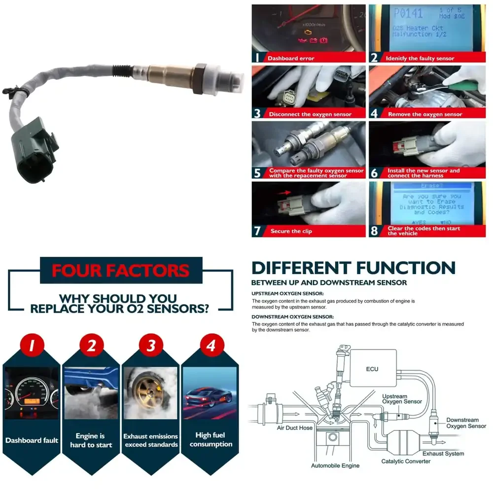 

Oxygen Sensor for Nissan 226A08U300 226A0-8U300 Car Engine Oxygen Sensor O2 Sensor Automotive Replacement Part for Vehicle