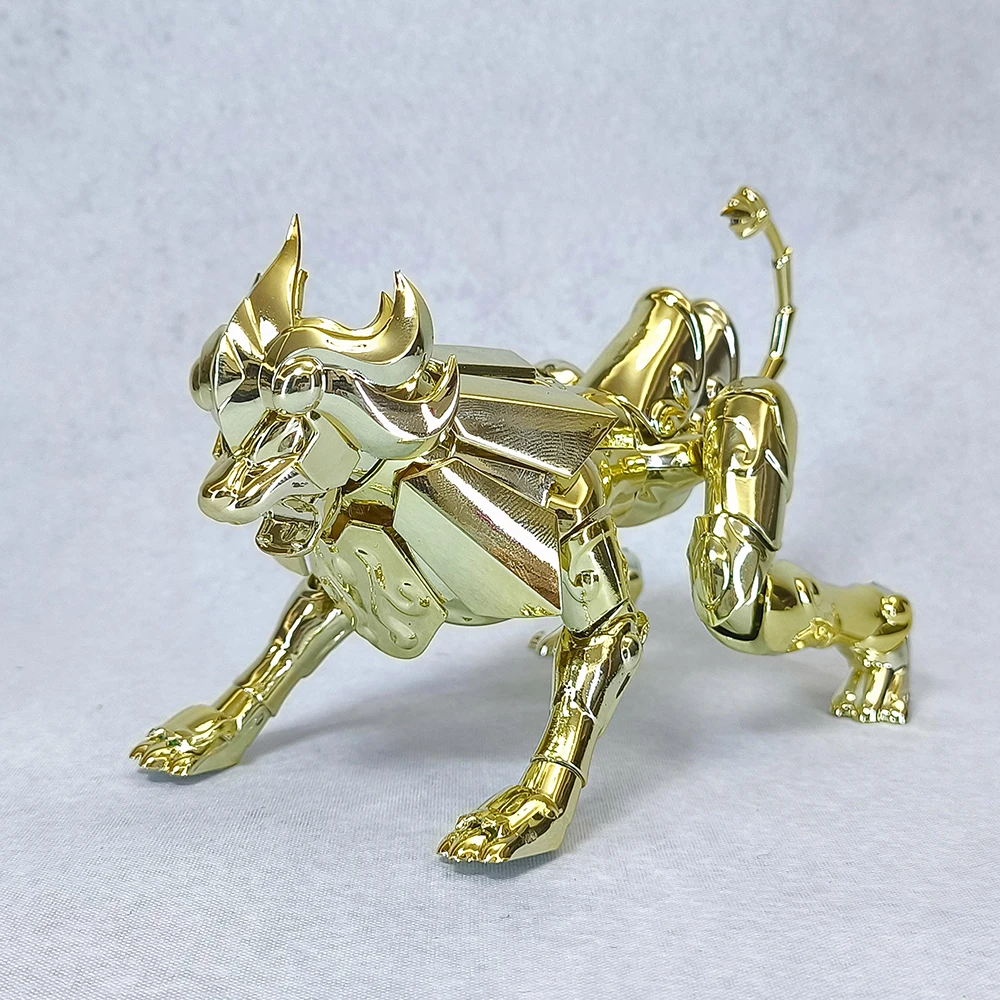 Saint Seiya Myth Cloth EX Leo Aiolia Totem/Objekt Gold CS Modell Ritter des Sternzeichens Anime Metallrüstung Actionfigur Spielzeug Geschenk