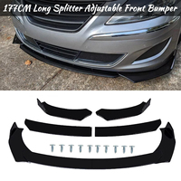 177cm Front Bumper Lip For Genesis Sedan Side Spoiler Splitter Body Kit Guards Cover Ajustable Side Splitter Car Accessories