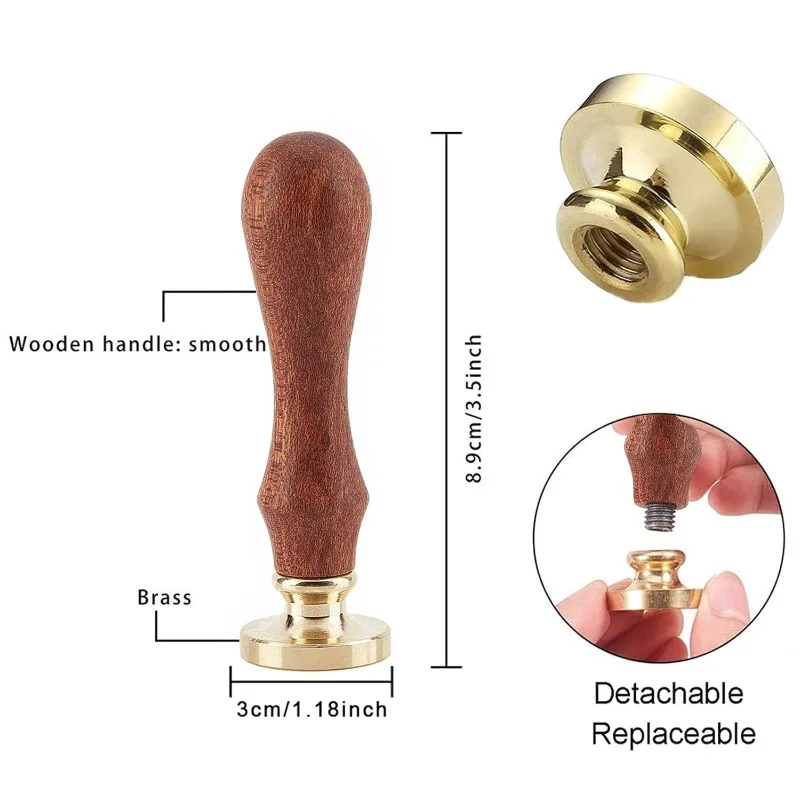 1 مجموعة الثعلب ختم من الشمع ختم شجرة الحياة ختم الشمع Stamps القمر 30 مللي متر الرجعية خمر للإزالة النحاس ختم رئيس مع مقبض الخشب