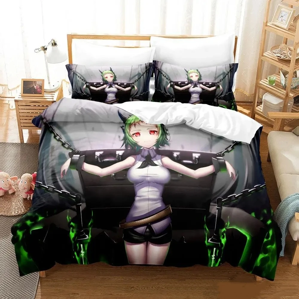 2023 Seraph of the end Bedding Set Cartoon Anime three-piece set Adult Kid Bedroom Duvetcover Sets 3D Kawaii drap de lit