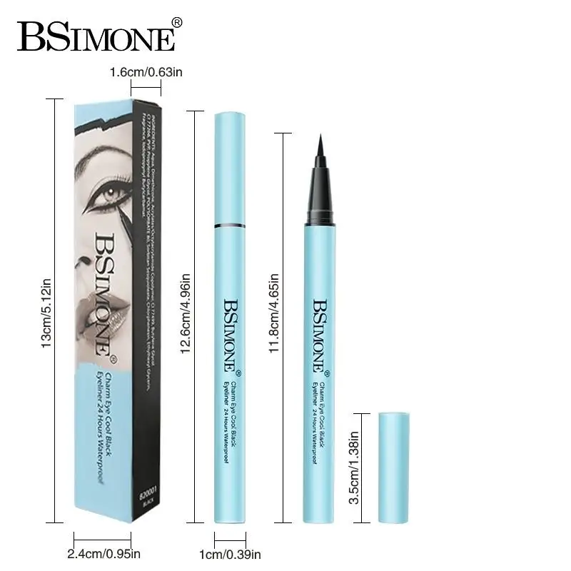 BSIMONE 2g Ultimate Black Liquid Eyeliner Long-Lasting Waterproof Eye Liner Pencil Pen Cosmetic Beauty Tool for Nice Makeup