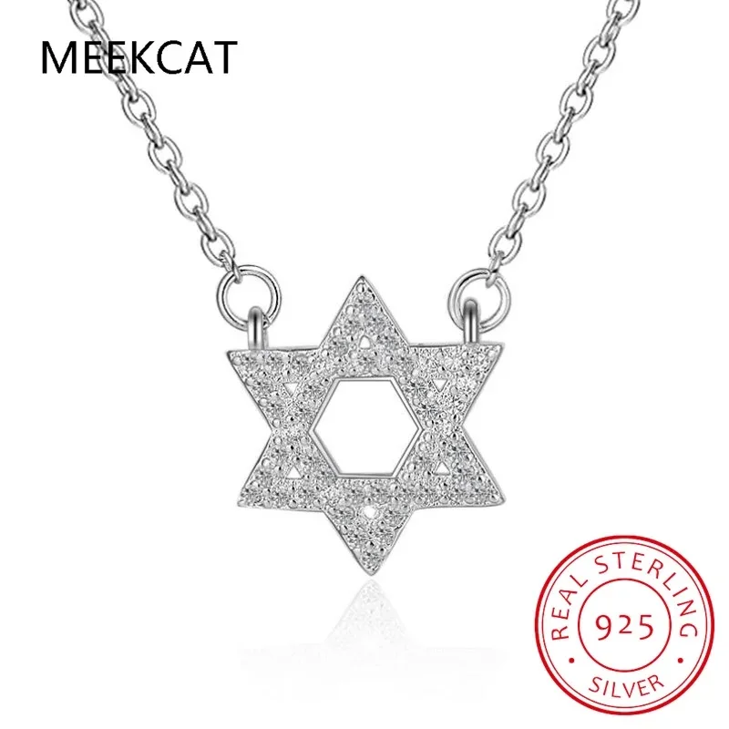 

Israel Judaica Hebrew Necklace Hanukkah Pendant 925 Sterling Silver Jewish Magen Star of David Women Men Jewelry